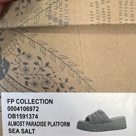 🆕 Free People Almost paradise platform in sea salt SZ 37.5 - Picture 6 of 7